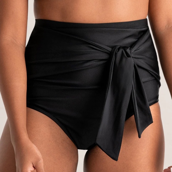 NEW! Shapermint Essentials High-Waisted Tie Belt Swim Bottom NWT - Picture 1 of 9